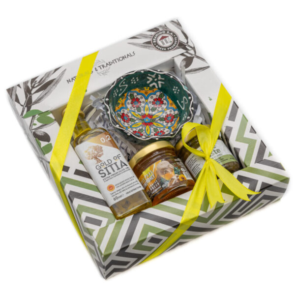 Κουτί Ελαιόλαδο 60ml & Μέλι 40gr & Πατέ Ελιάς 40gr & Μπολ