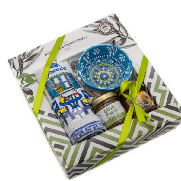 Κουτί Πατέ Ελιάς 40gr & Μέλι 40gr & Μικρή Πετσέτα & Μπολ