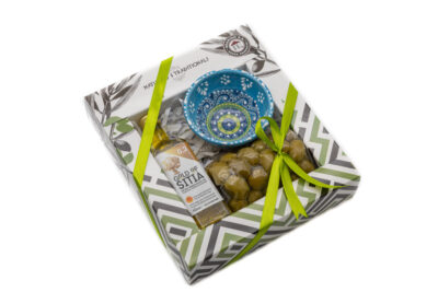 Κουτί Ελαιόλαδο 60ml & Ελιές 100gr & Μπολ