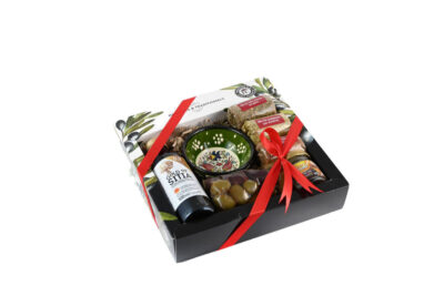 Κουτί  3 Μπαχαρικά &  Μπολ & Μέλι 40gr & Ελαιόλαδο 100ml & Ελιές 100γρ