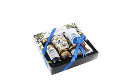 Κουτί  Ελαιόλαδο 100ml & Πάτέ Ελιάς 40gr & Μέλι 40gr & Κούπα & Μικρή Πετσέτα