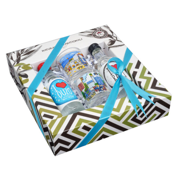 Κουτί Ούζο & Ρακί 50ml & 2 Ποτήρια