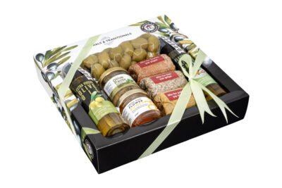 Κουτί 3 Μπαχαρικά & 2 Σπρέι Ελαιολάδου & Ελιές 100gr & Πατέ Ελιάς 40gr & Μέλι 40gr